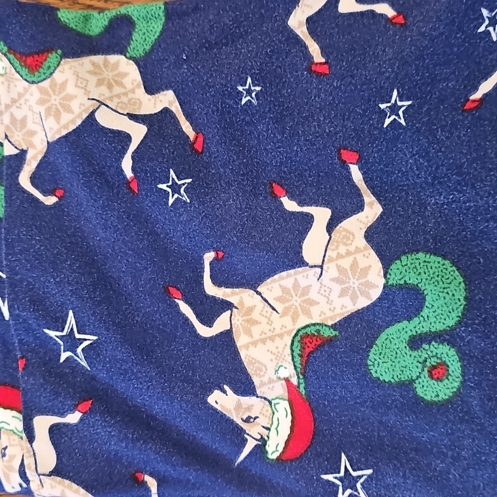 RARE! 2 Pack LuLaRoe Unicorn leggings O/S Halloween and Christmas - Picture 2 of 3